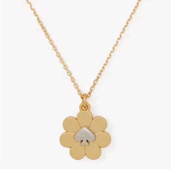 Kate Spade Garden Glam‎ Flower Mini Pendant Necklace NWT